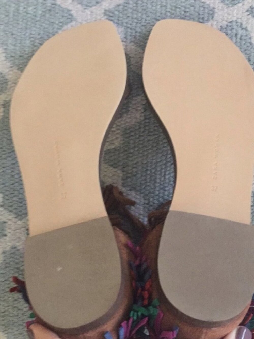 NIB Zara Multicolored Sandals Size 37 - Picture 6 of 11